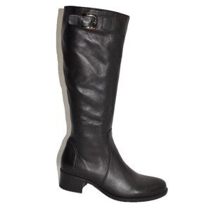 New! La Canadienne 8 Women's Poppie Waterproof Black Leather Riding Boot DD505